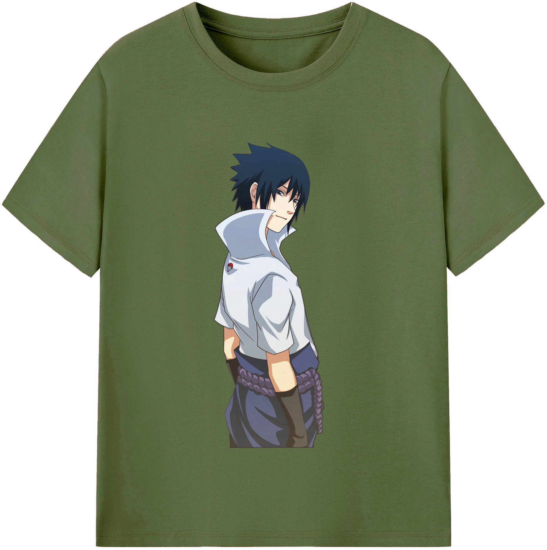 （画像用） NARUTO -ナルト- うちは サスケ Uchiha Sasuke 綿100％半袖Tシャツ（フロントプリント）